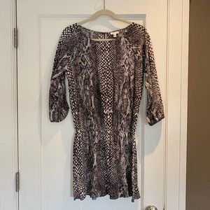 Joie snakeskin silk dress
